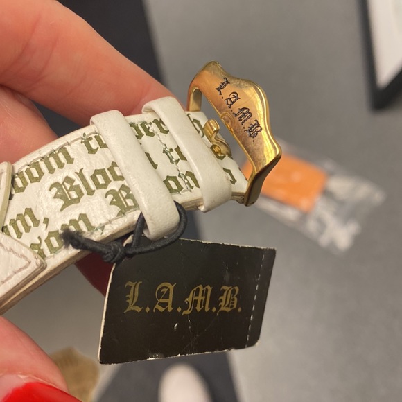 L.A.M.B. Crystal white/green watch Bloom To Perish NWT - Picture 3 of 8